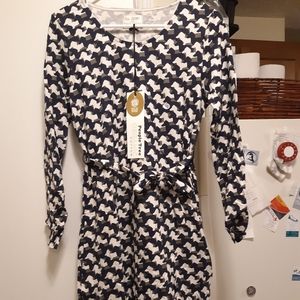 RARE! UK Peter Jensen Dachshund Dog Print Dress